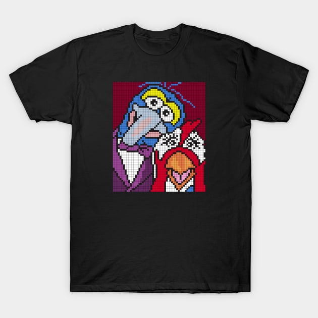 POXELART - Gonzo And Camilla The Chicken From The Muppets T-Shirt by JigongNumpuk